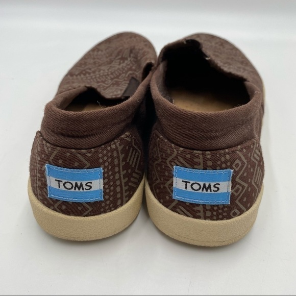 Toms Men's Aztec Print Classic Canvas Slip-On Shoes Size 8 - Picture 4 of 10